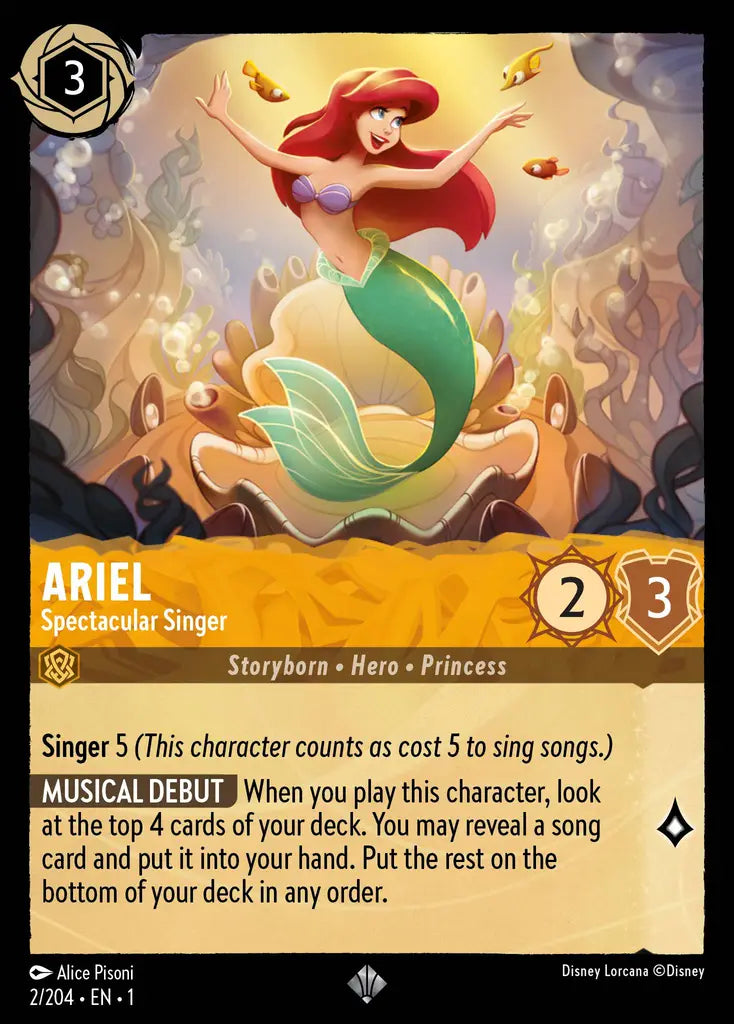 01 The First Chapter - 002/204 - Ariel - Spectacular Singer - NON FOIL