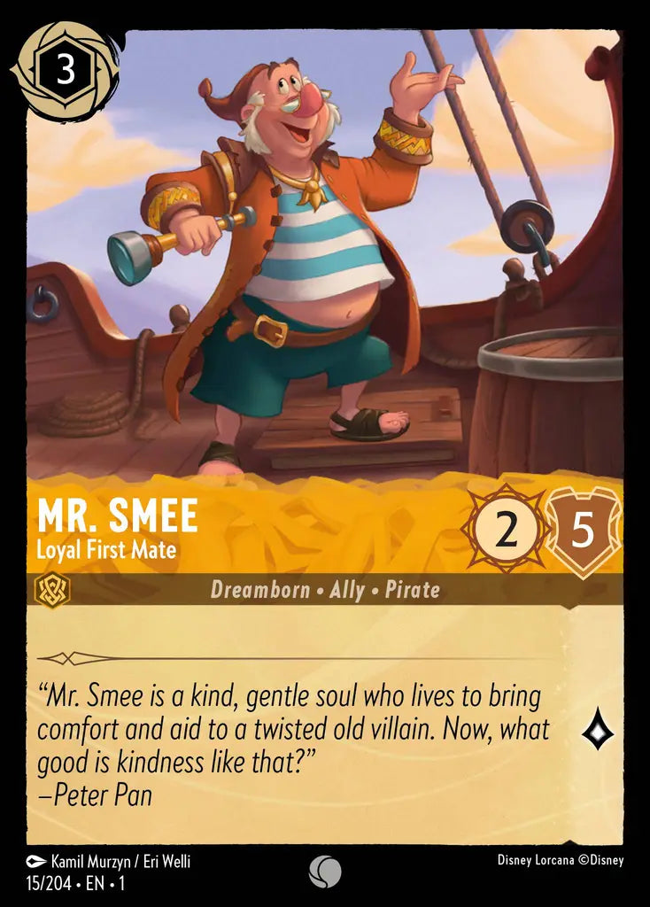01 The First Chapter - 015/204 - Mr. Smee - Loyal First Mate - FOIL