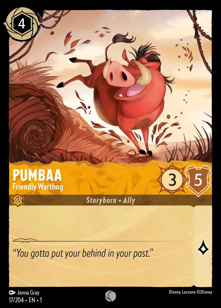 01 The First Chapter - 017/204 - Pumbaa - Friendly Warthog - FOIL