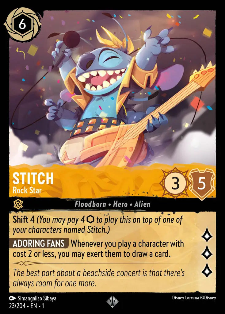 01 The First Chapter - 023/204 - Stitch - Rock Star - FOIL