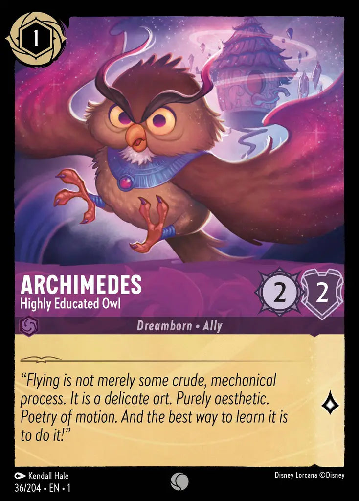 01 The First Chapter - 036/204 - Archimedes - Highly Educated Owl - FOIL