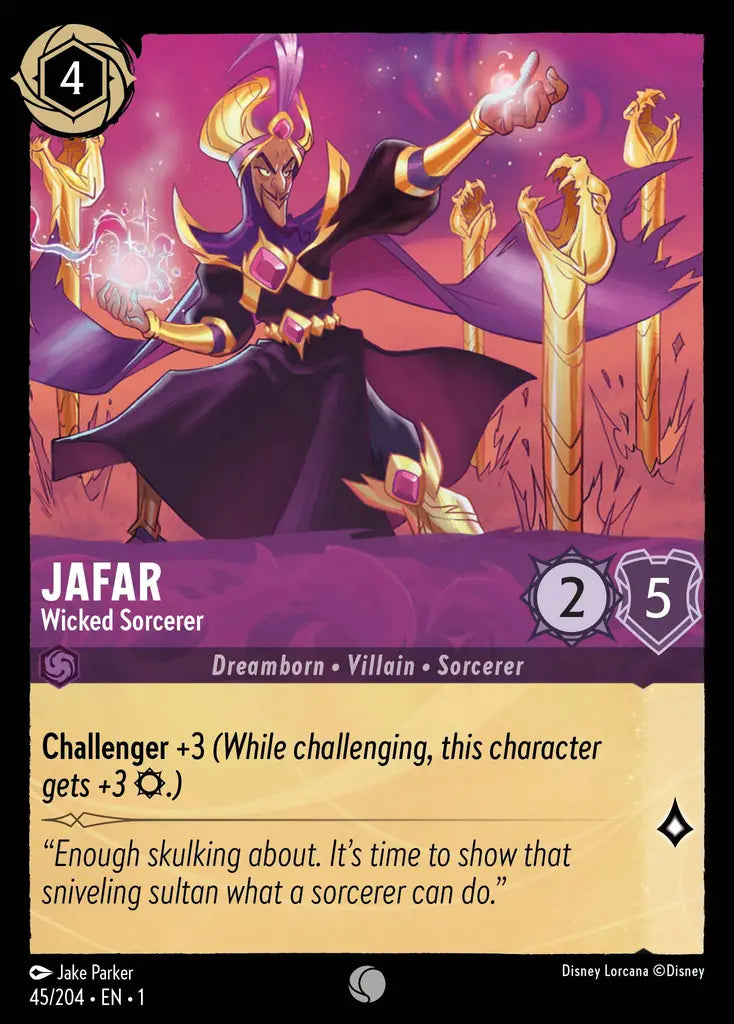 01 The First Chapter - 045/204 - Jafar - Wicked Sorcerer - FOIL