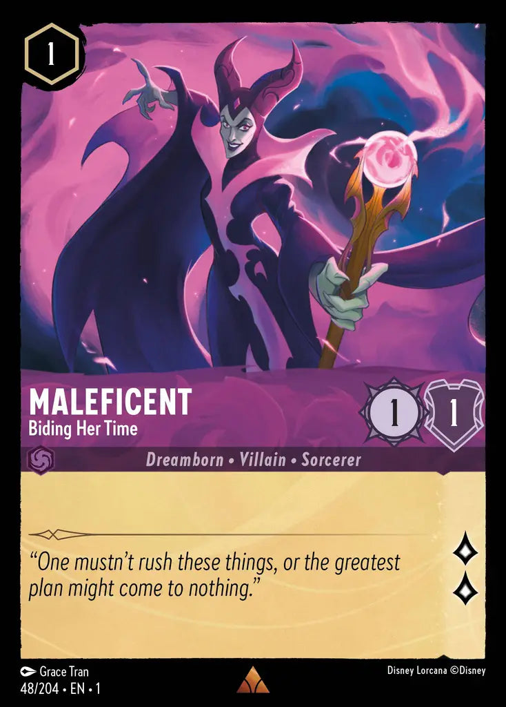 01 The First Chapter - 048/204 - Maleficent - Biding Her Time - NON FOIL
