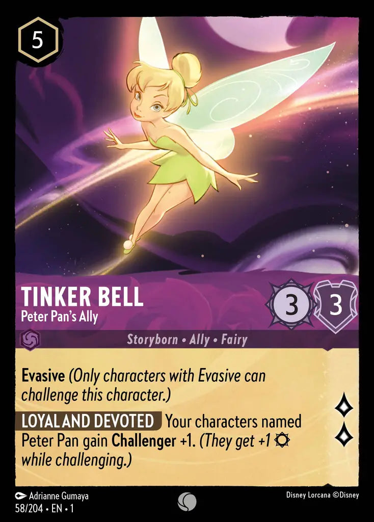 01 The First Chapter - 058/204 - Tinker Bell - Peter Pan's Ally - FOIL