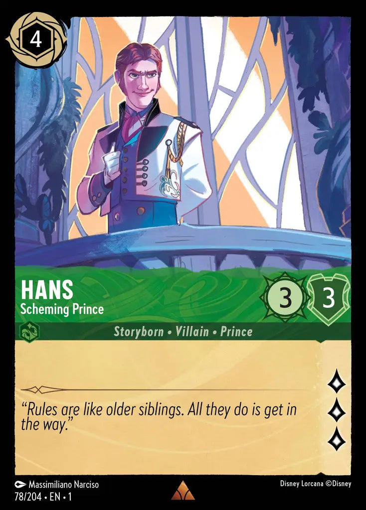 01 The First Chapter - 078/204 - Hans - Scheming Prince - NON FOIL