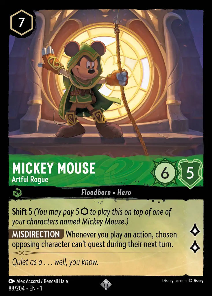 01 The First Chapter - 088/204 - Mickey Mouse - Artful Rogue - NON FOIL