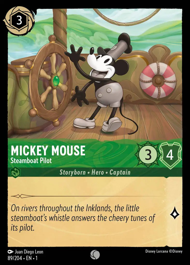 01 The First Chapter - 089/204 - Mickey Mouse - Steamboat Pilot - FOIL