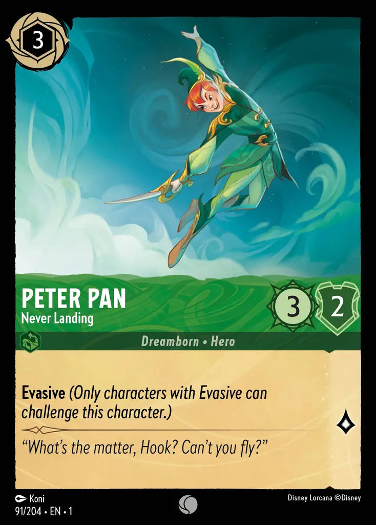 01 The First Chapter - 091/204 - Peter Pan - Never Landing - FOIL