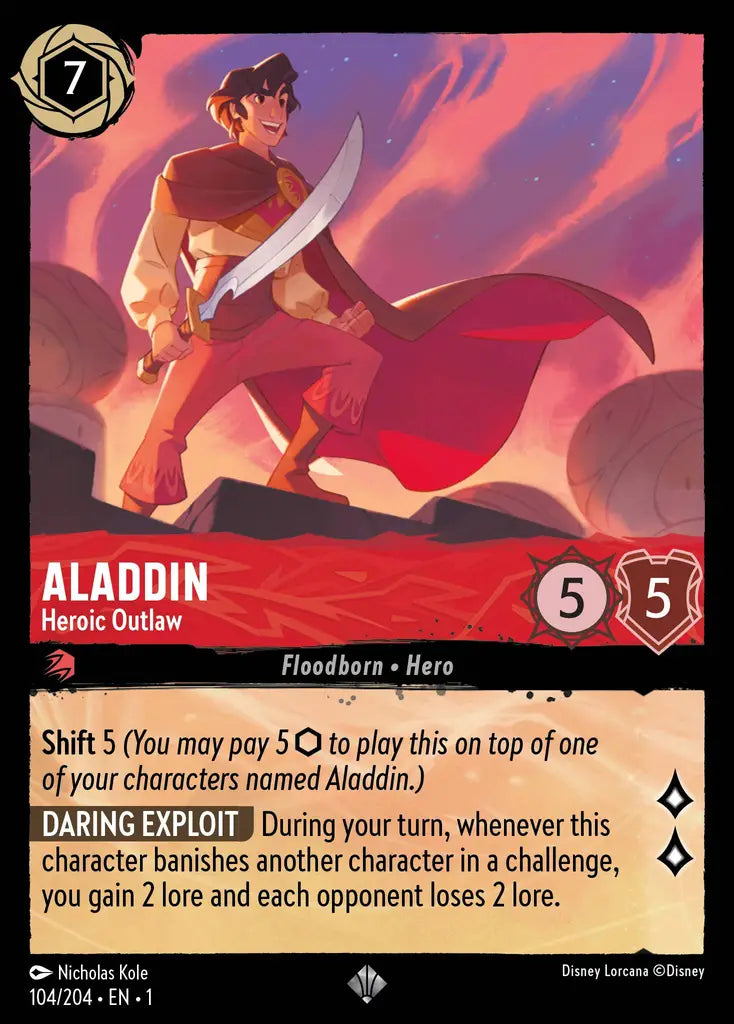 01 The First Chapter - 104/204 - Aladdin - Heroic Outlaw - NON FOIL