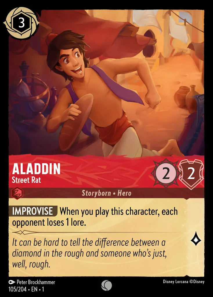 01 The First Chapter - 105/204 - Aladdin - Street Rat - FOIL