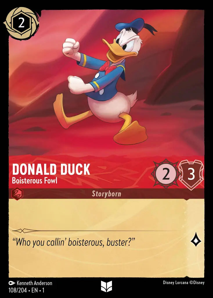 01 The First Chapter - 108/204 - Donald Duck - Boisterous Fowl - FOIL