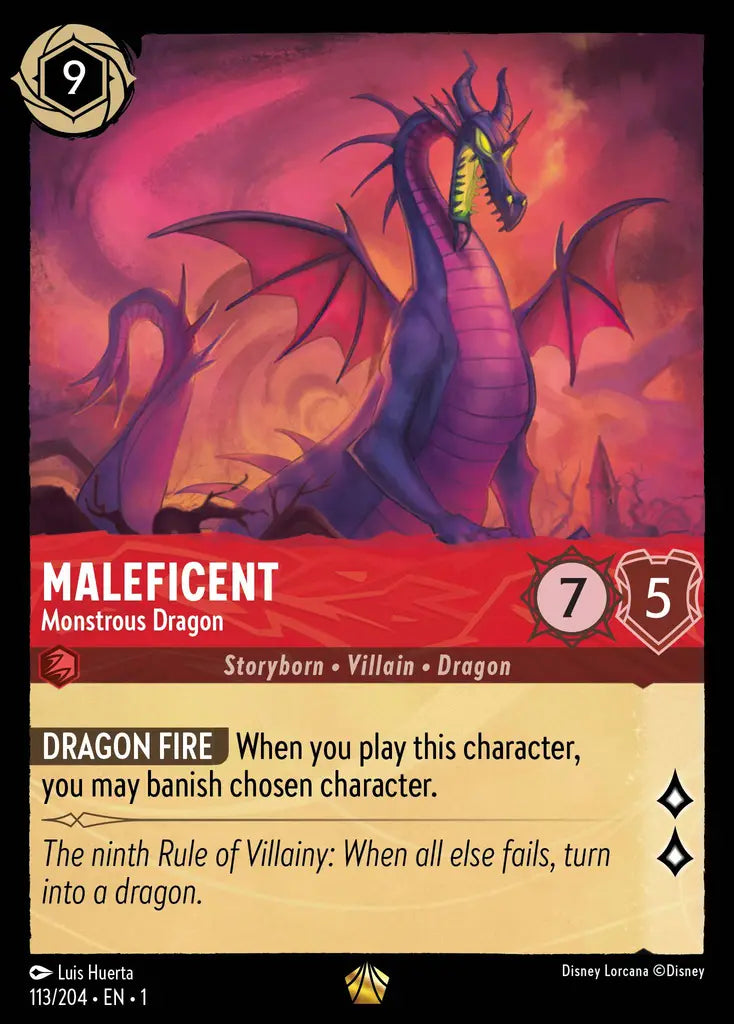 01 The First Chapter - 113/204 - Maleficent - Monstrous Dragon - FOIL