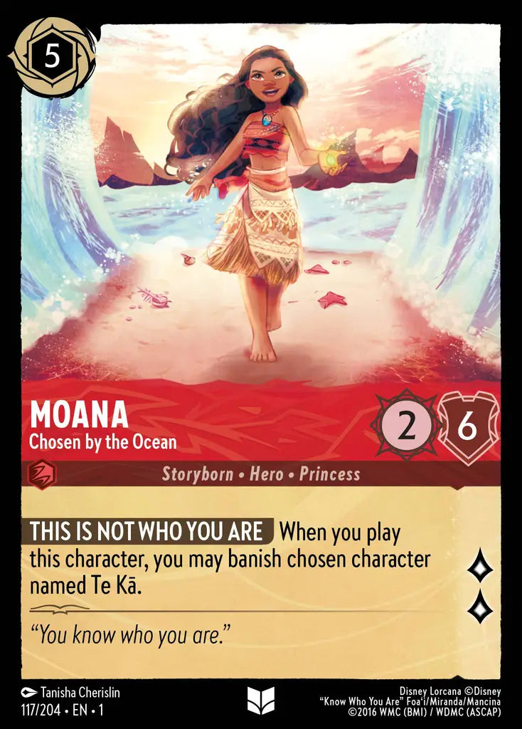 01 The First Chapter - 117/204 - Moana - Chosen by the Ocean - NON FOIL