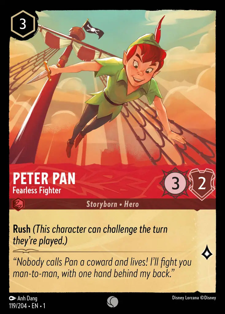 01 The First Chapter - 119/204 - Peter Pan - Fearless Fighter - FOIL