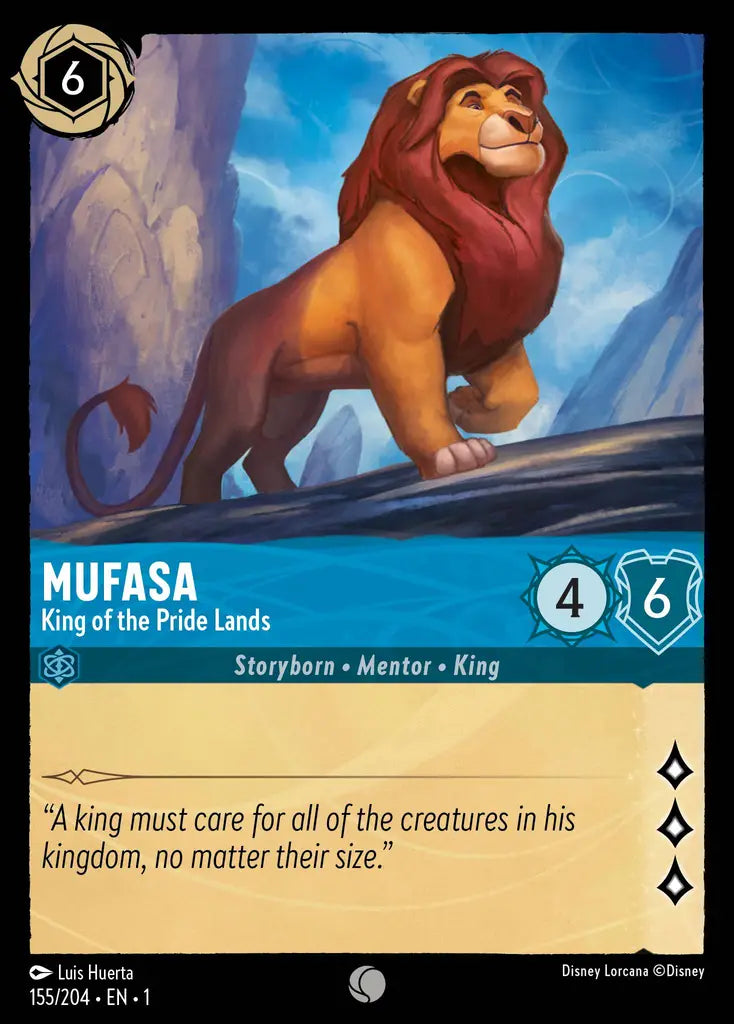 01 The First Chapter - 155/204 - Mufasa - King of the Pride Lands - FOIL