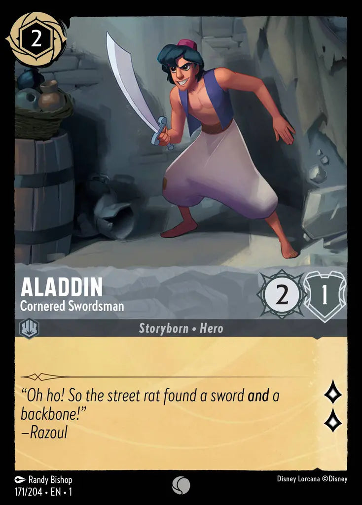 01 The First Chapter - 171/204 - Aladdin - Cornered Swordsman - NON FOIL
