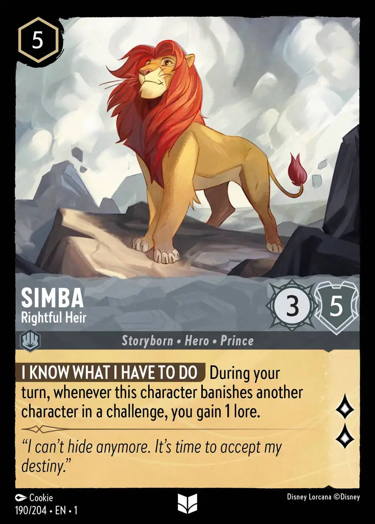 01 The First Chapter - 190/204 - Simba - Rightful Heir - FOIL