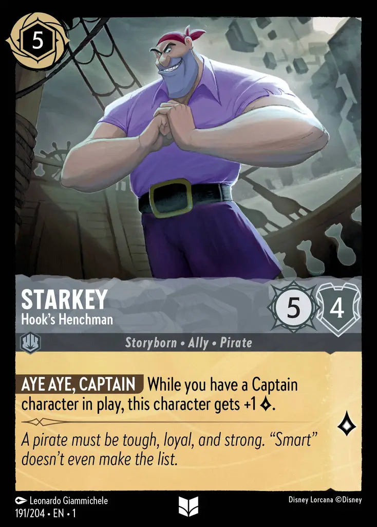 01 The First Chapter - 191/204 - Starkey - Hook's Henchman - FOIL