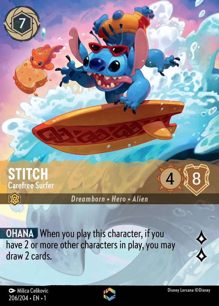 01 The First Chapter - 206/204 - Stitch - Carefree Surfer - FOIL