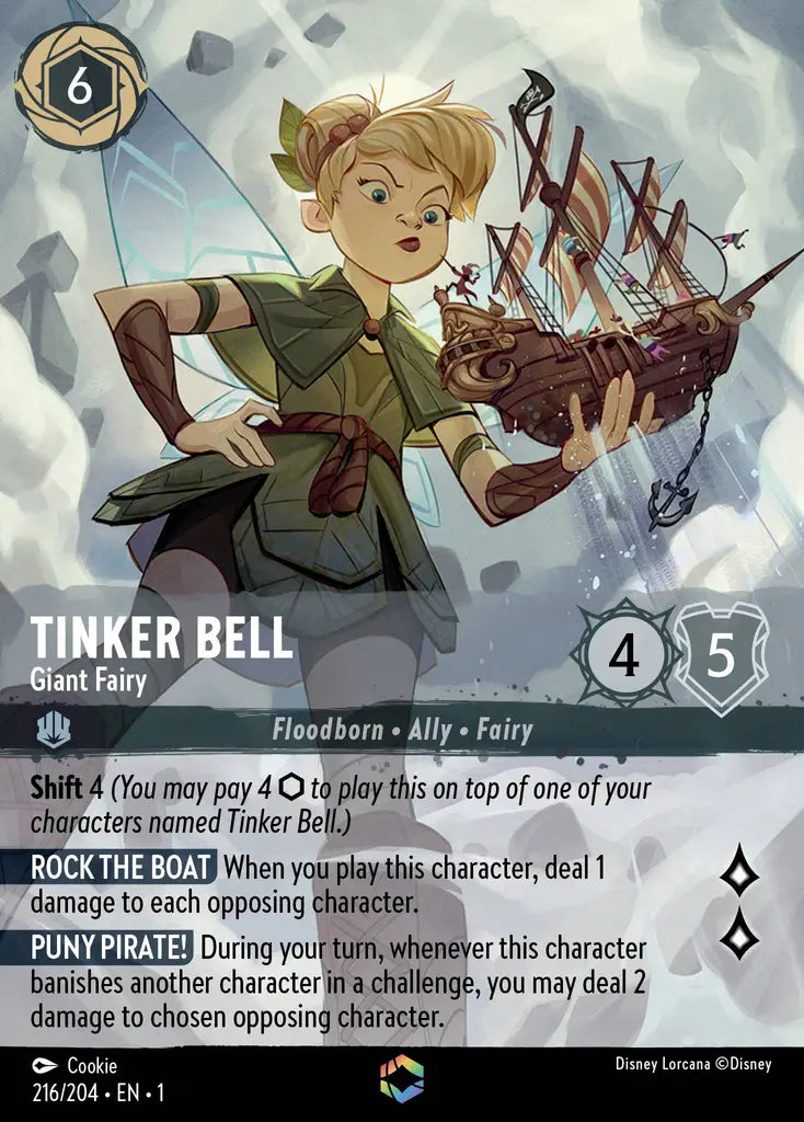 01 The First Chapter - 216/204 - Tinker Bell - Giant Fairy - FOIL