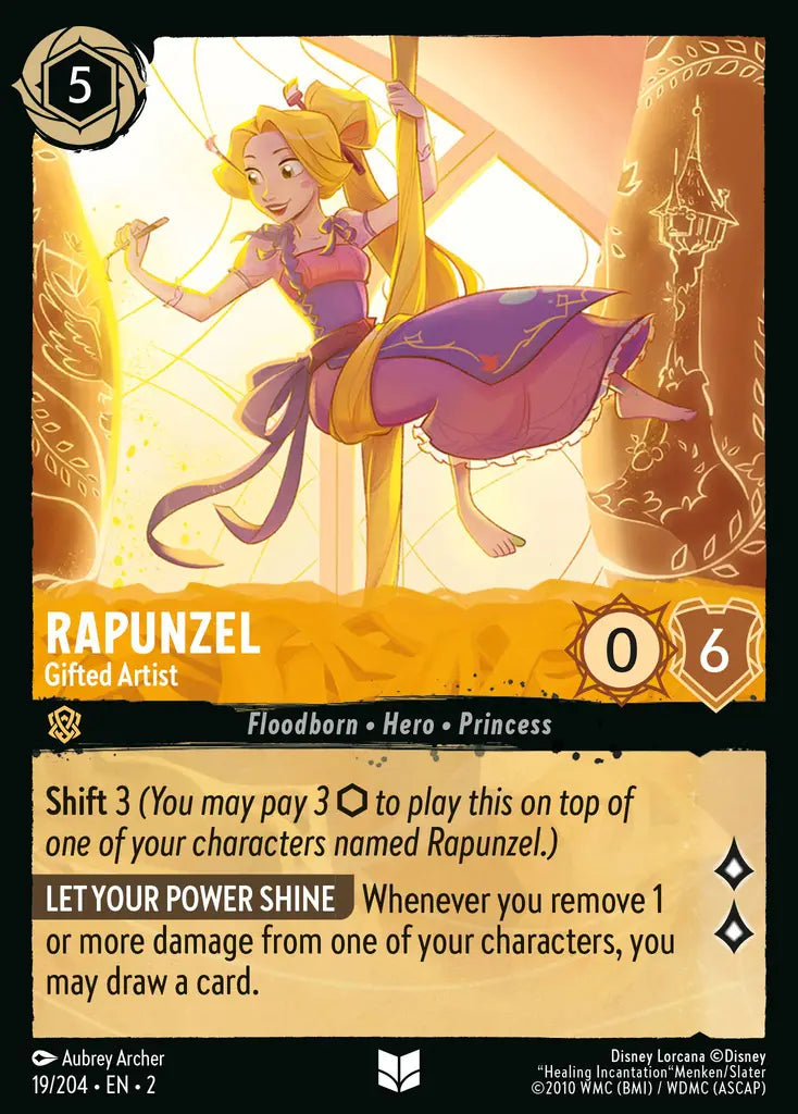 02 Rise of the Floodborn - 019/204 - Rapunzel - Gifted Artist - FOIL