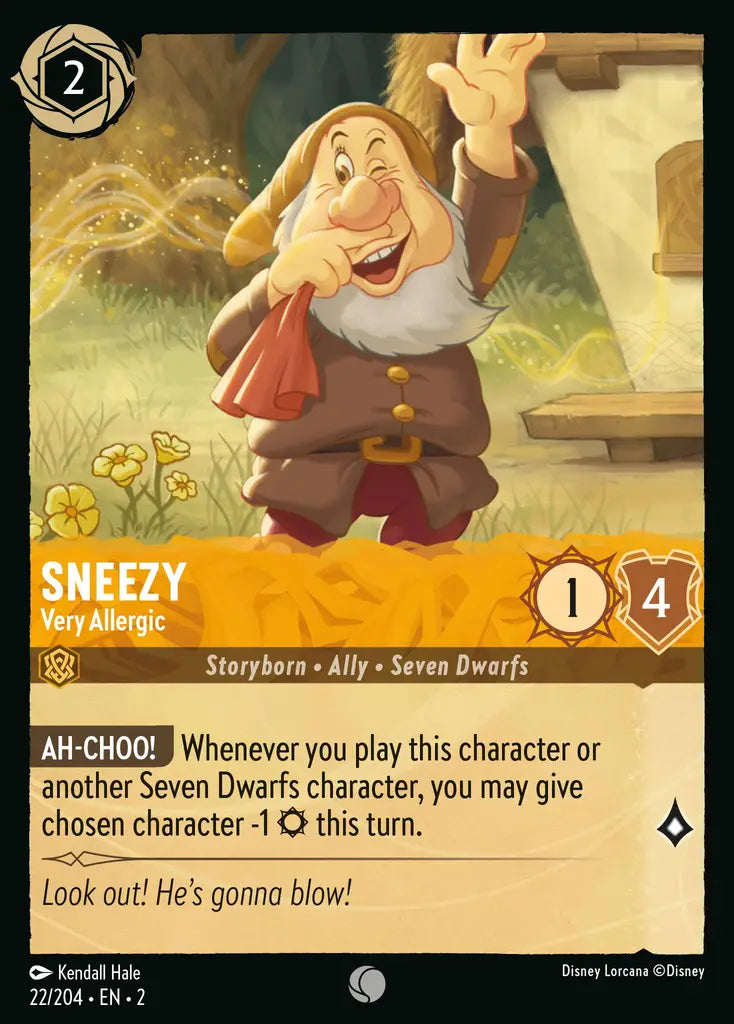 02 Rise of the Floodborn - 022/204 - Sneezy - Very Allergic - FOIL