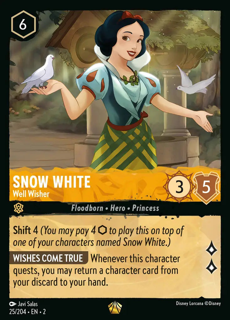 02 Rise of the Floodborn - 025/204 - Snow White - Well Wisher - NON FOIL