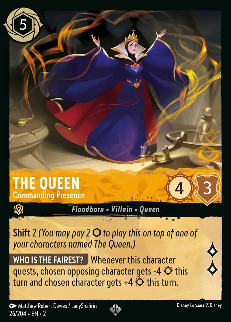 02 Rise of the Floodborn - 026/204 - The Queen - Commanding Presence - FOIL