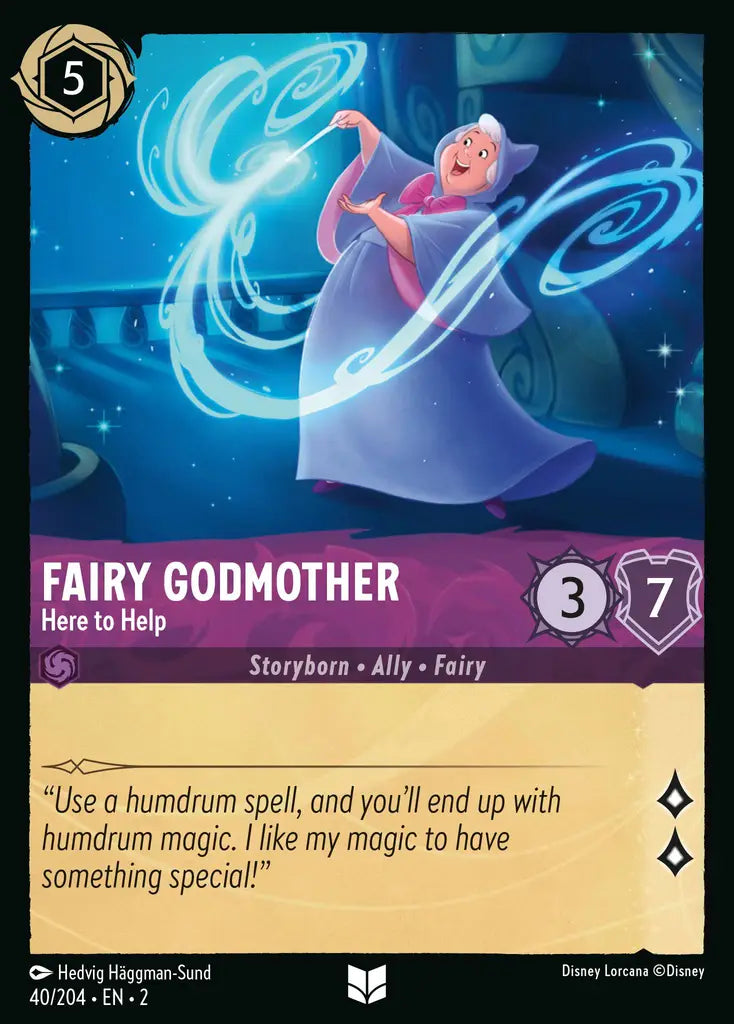 02 Rise of the Floodborn - 040/204 - Fairy Godmother - Here to Help - FOIL