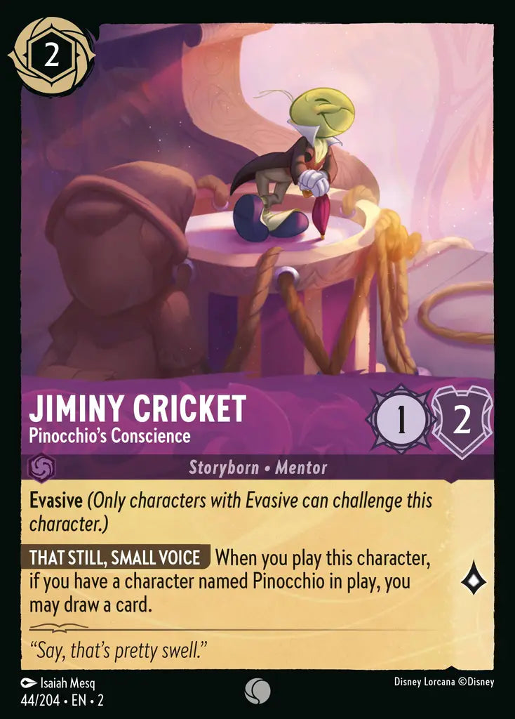 02 Rise of the Floodborn - 044/204 - Jiminy Cricket - Pinocchio's Conscience - FOIL