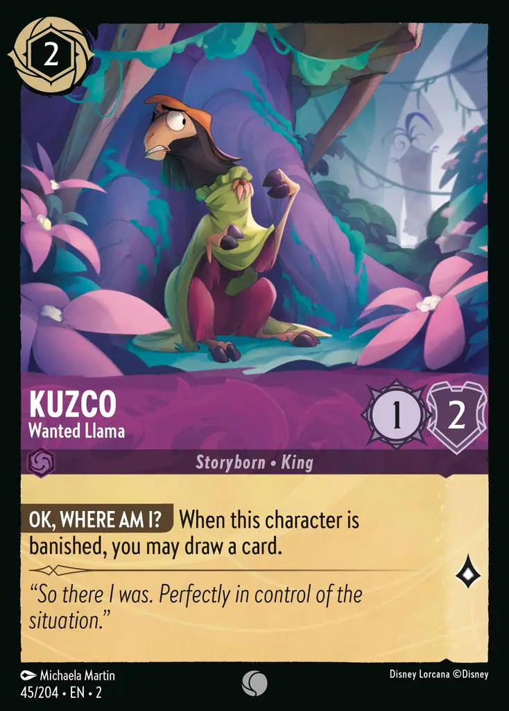 02 Rise of the Floodborn - 045/204 - Kuzco - Wanted Llama - FOIL
