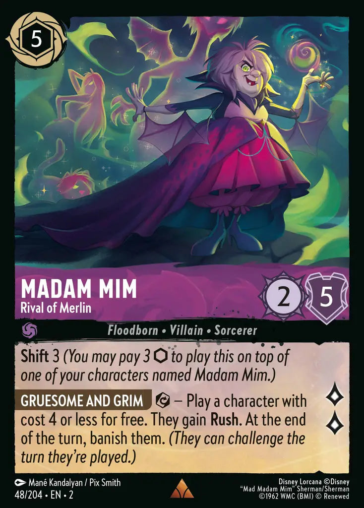 02 Rise of the Floodborn - 048/204 - Madam Mim - Rival of Merlin - FOIL