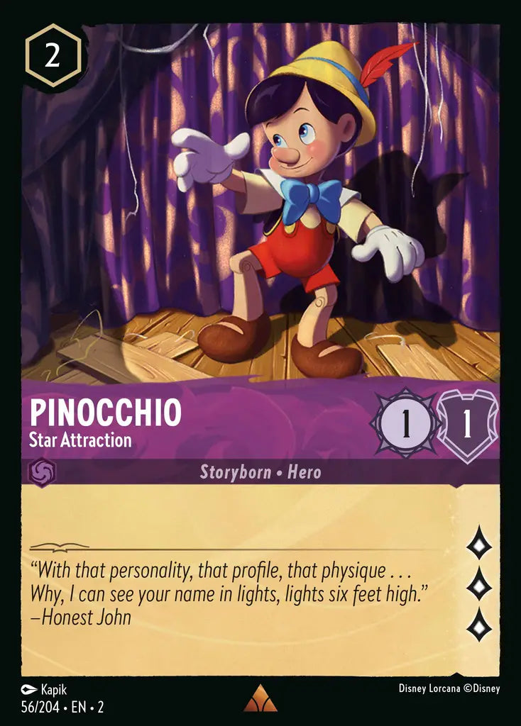 02 Rise of the Floodborn - 056/204 - Pinocchio - Star Attraction - FOIL