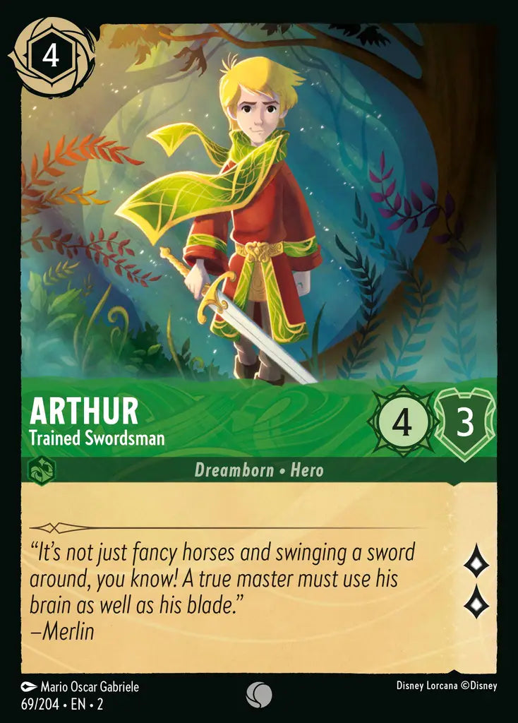 02 Rise of the Floodborn - 069/204 - Arthur - Trained Swordsman - FOIL