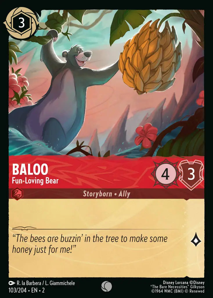 02 Rise of the Floodborn - 103/204 - Baloo - Fun-Loving Bear - FOIL