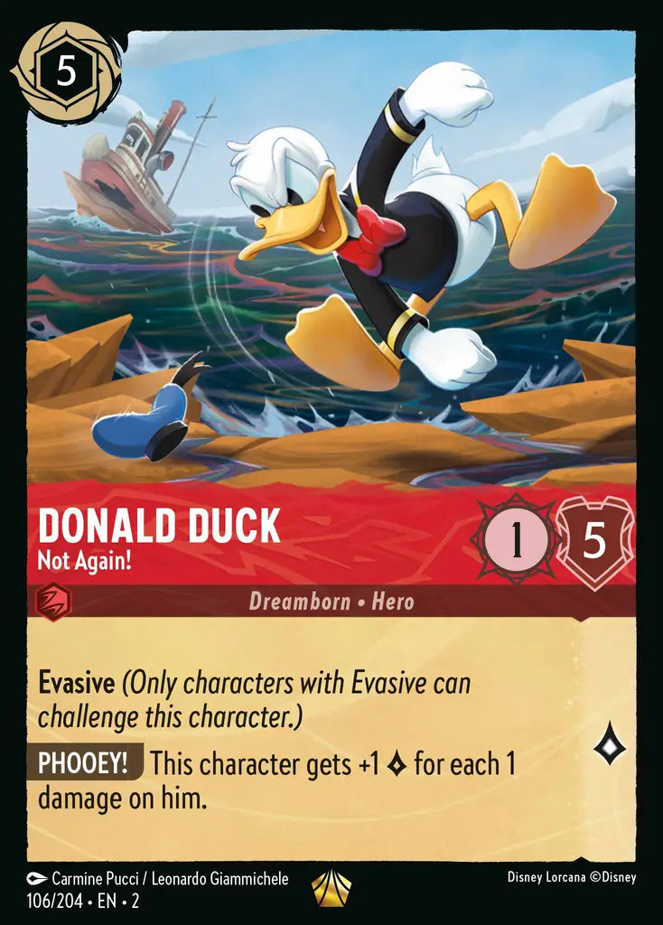 02 Rise of the Floodborn - 106/204 - Donald Duck - Not Again! - FOIL