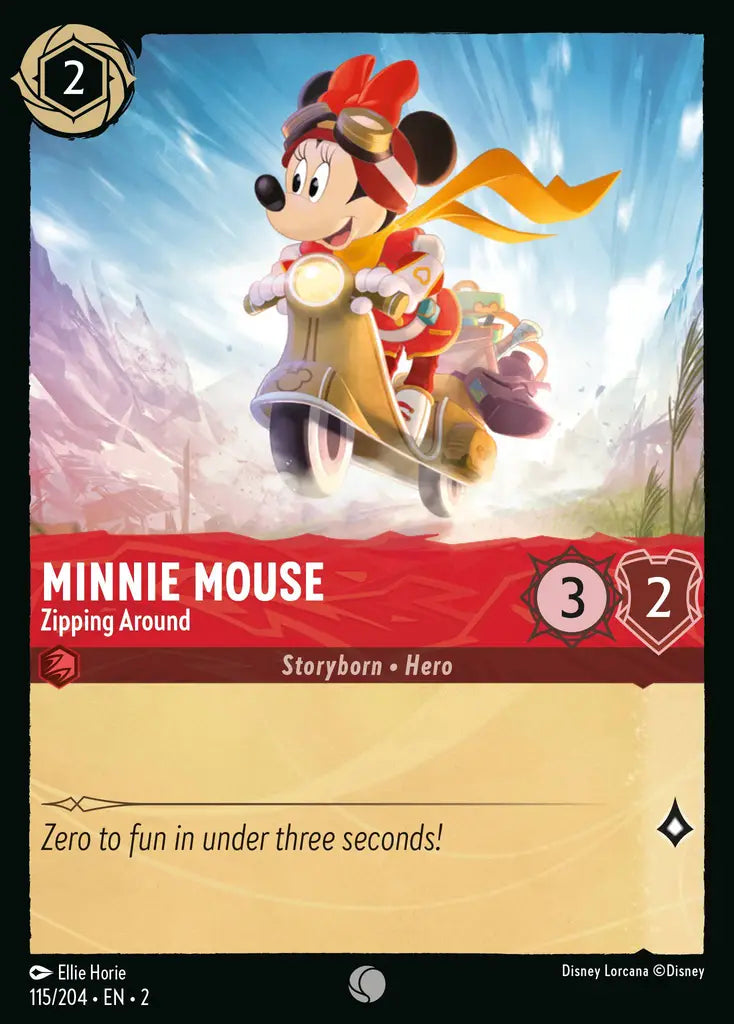 02 Rise of the Floodborn - 115/204 - Minnie Mouse - Zipping Around - FOIL