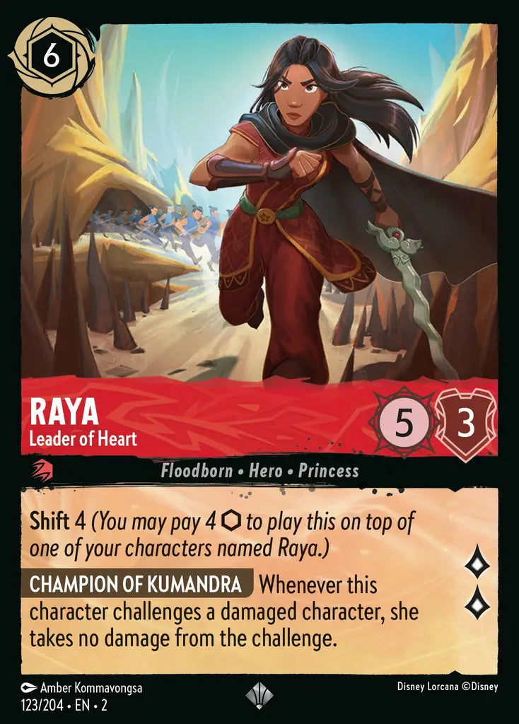02 Rise of the Floodborn - 123/204 - Raya - Leader of Heart - FOIL