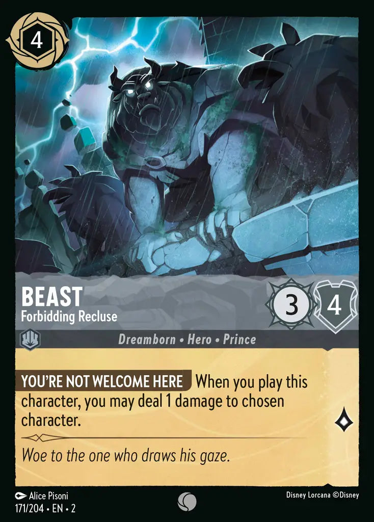 02 Rise of the Floodborn - 171/204 - Beast - Forbidding Recluse - FOIL