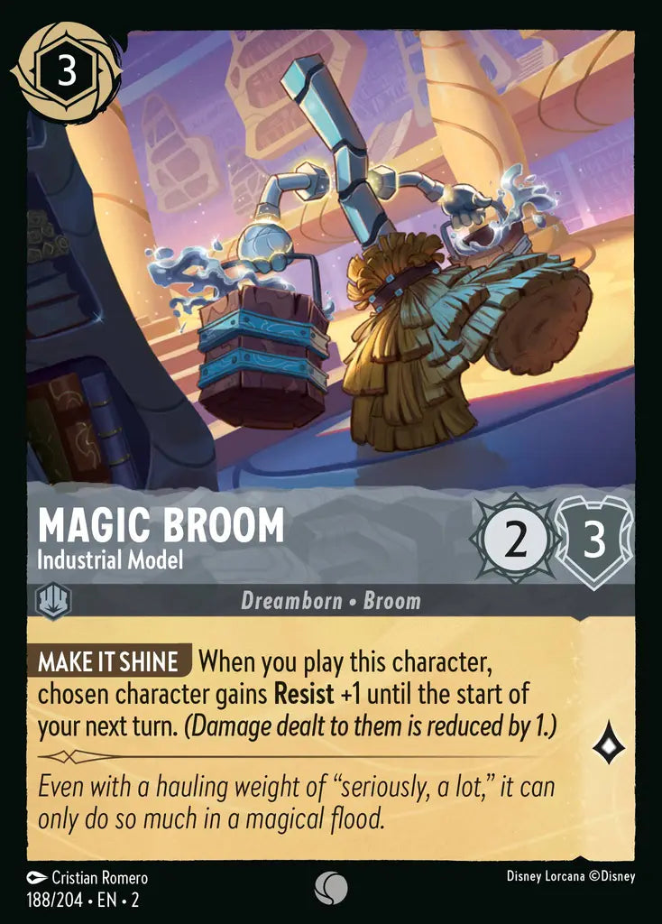 02 Rise of the Floodborn - 188/204 - Magic Broom - Industrial Model - FOIL