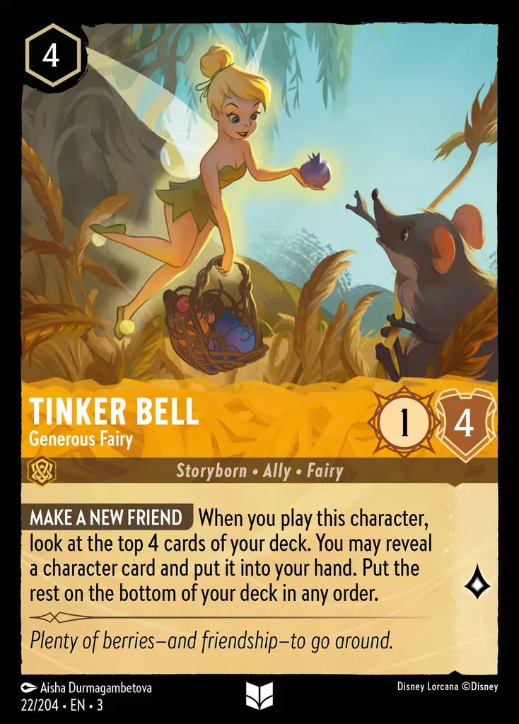 03 Into the Inklands - 022/204 - Tinker Bell - Generous Fairy - FOIL