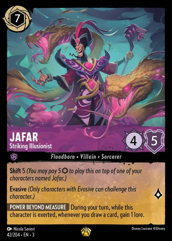 03 Into the Inklands - 042/204 - Jafar - Striking Illusionist - FOIL
