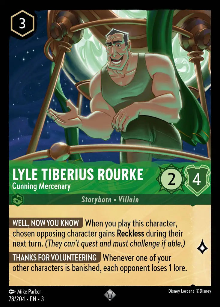 03 Into the Inklands - 078/204 - Lyle Tiberius Rourke - Cunning Mercenary - FOIL