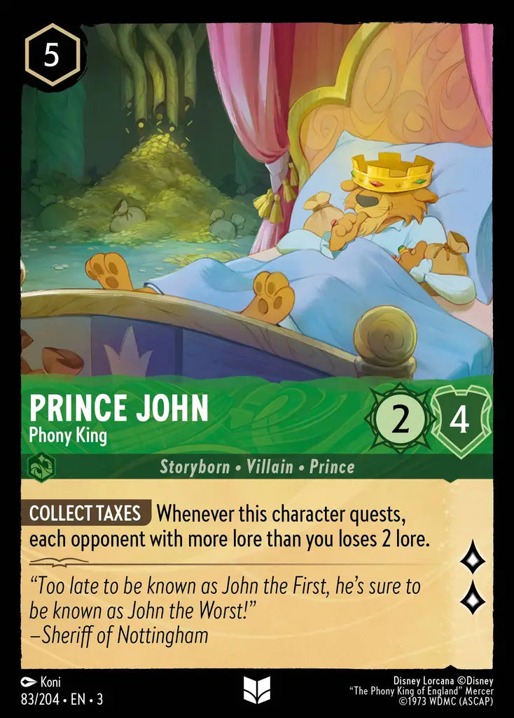 03 Into the Inklands - 083/204 - Prince John - Phony King - NON FOIL