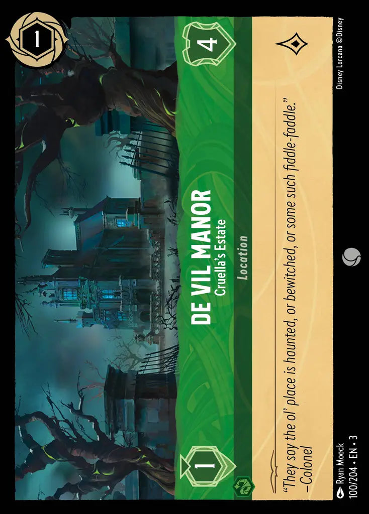 03 Into the Inklands - 100/204 - De Vil Manor - Cruella's Estate - FOIL