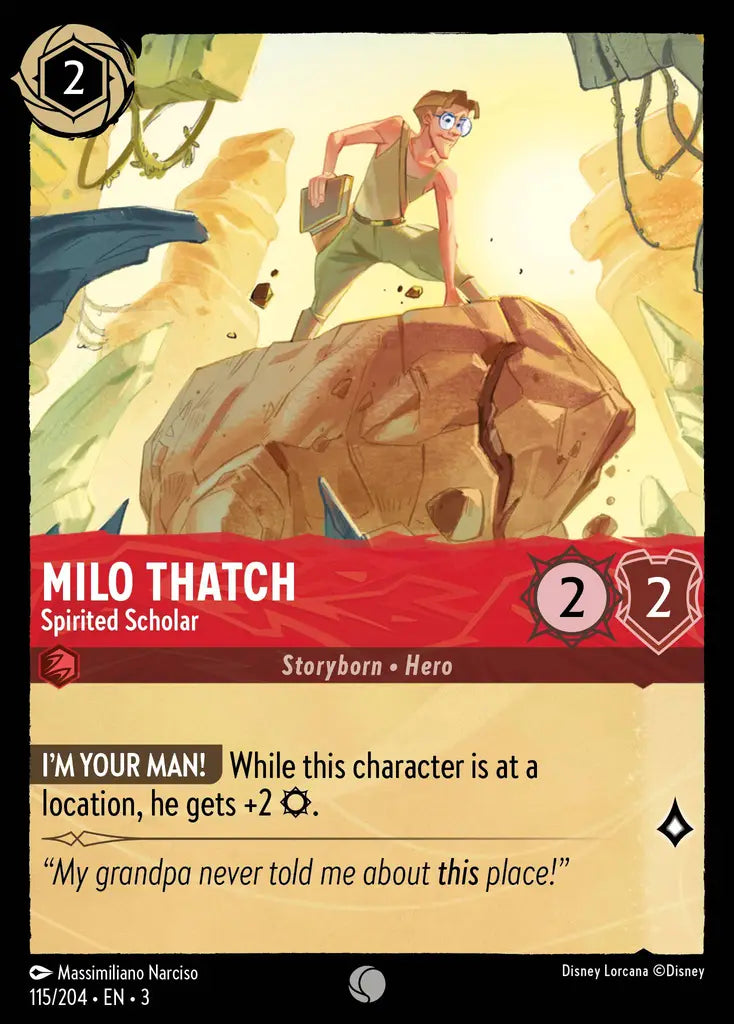 03 Into the Inklands - 115/204 - Milo Thatch - Spirited Scholar - FOIL