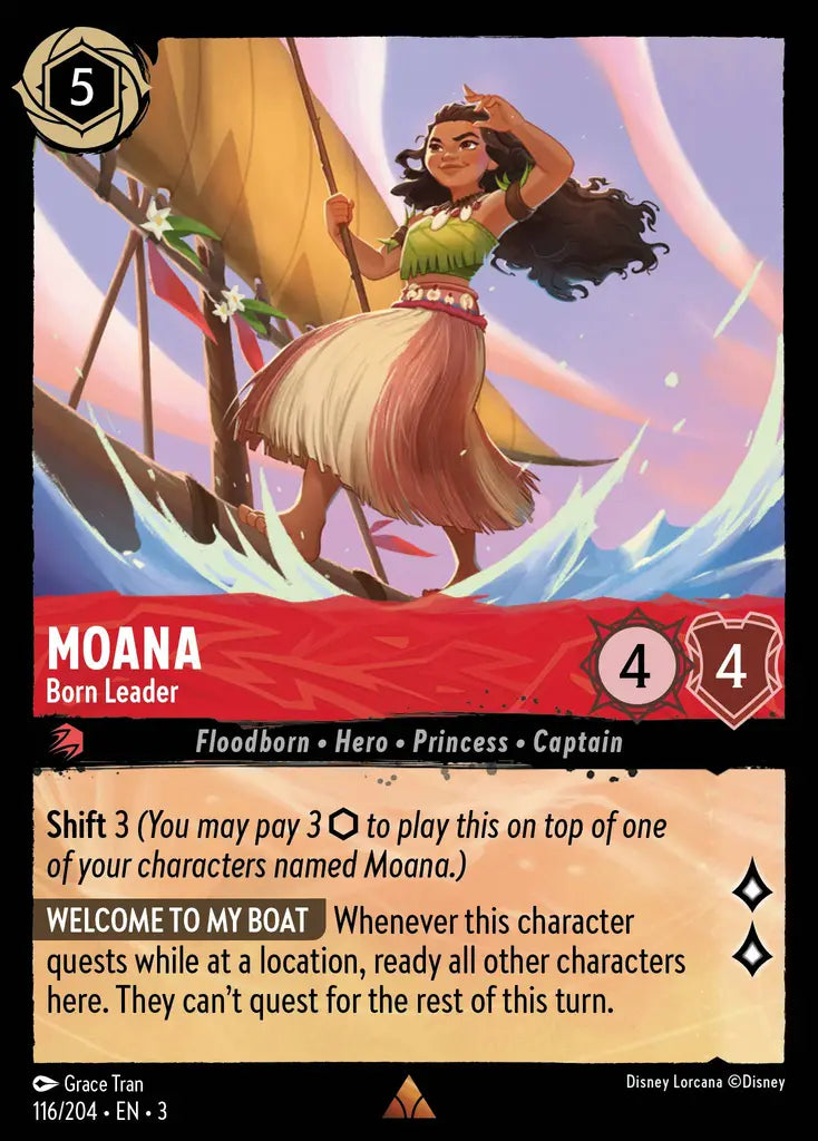 03 Into the Inklands - 116/204 - Moana - Born Leader - FOIL