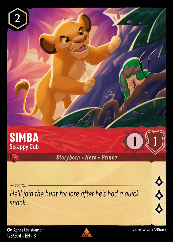 03 Into the Inklands - 123/204 - Simba - Scrappy Cub - FOIL