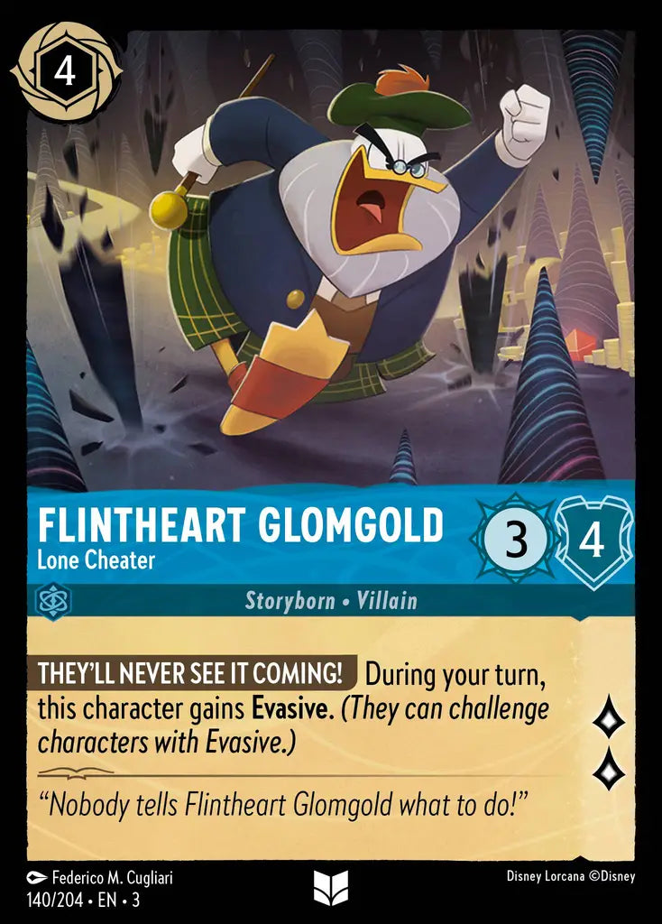 03 Into the Inklands - 140/204 - Flintheart Glomgold - Lone Cheater - FOIL