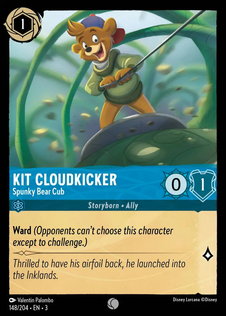 03 Into the Inklands - 148/204 - Kit Cloudkicker - Spunky Bear Cub - FOIL